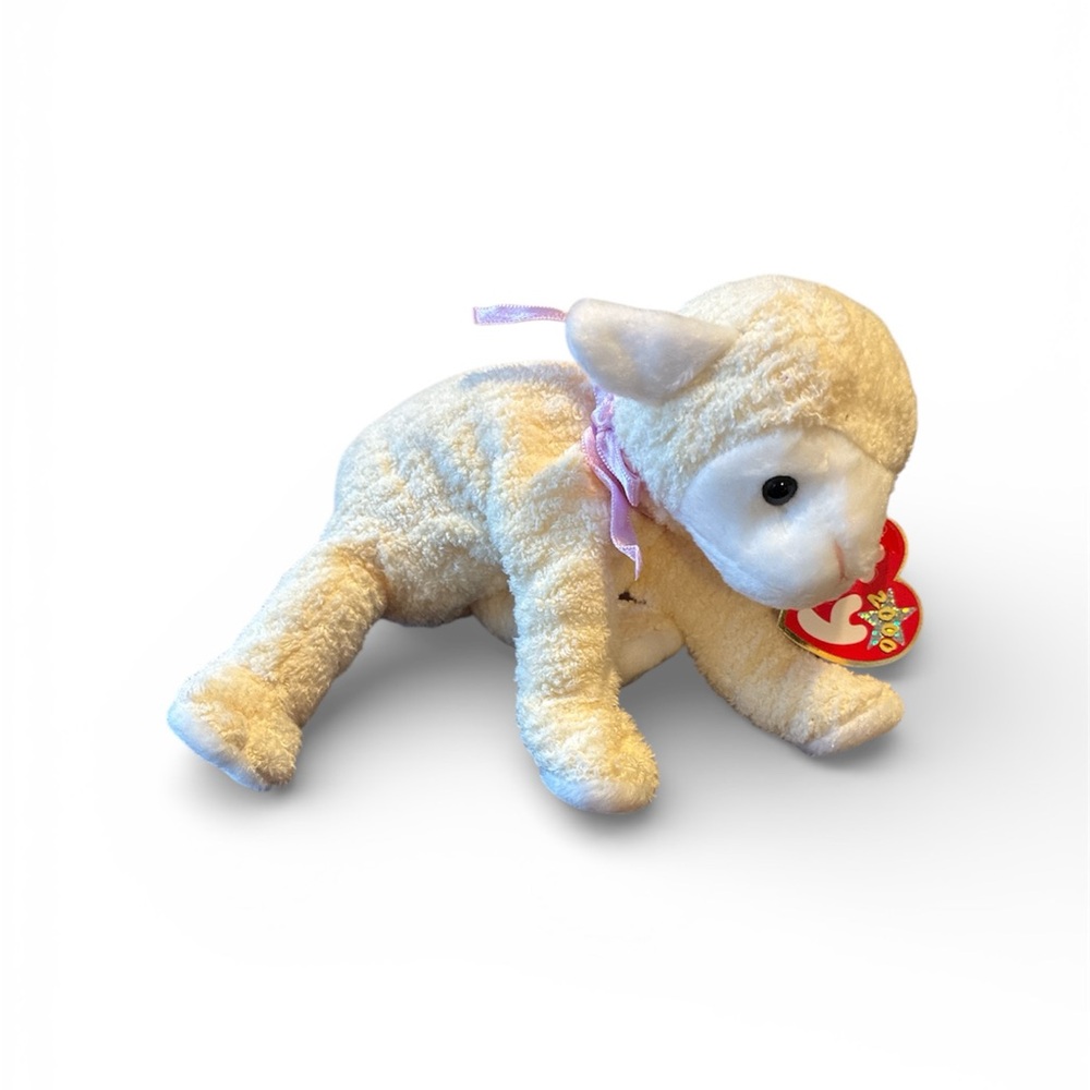 TY Fleecie Cream 2000 Lamb Plush Beanie Baby Toy